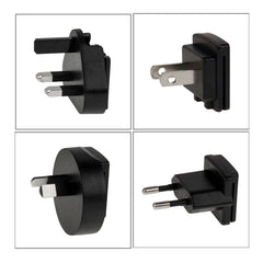 Adaptador de corriente 4 en 1 con enchufe UE + enchufe EE. UU. + enchufe Reino Unido + enchufe AU de CA 100-240 V a CC 12 V 3 A, puntas: 5,5 x 2,1 mm, longitud del cable: aproximadamente 1,2 m, enchufe UE + EE. UU. + Reino Unido + AU