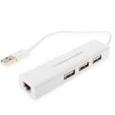 1 Port USB Network With 3 Port USB Hub To Female RJ45 Ethernet Lan Adapter Card, USB 2.0