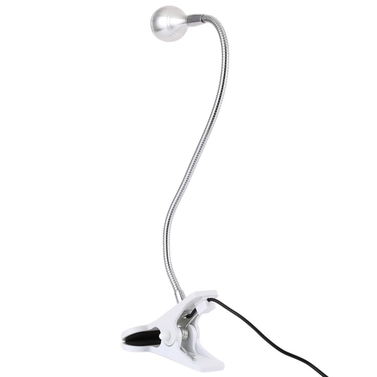 3W 360 Degree Rotation USB Metal Flexible Neck LED Light with Switch & Clip (Warm White Light Silver) 3W 360 Degree Rotation USB Metal Flexible Neck LED Light with Switch & Clip (Warm White Light Silver)