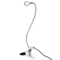 3W 360 Degree Rotation USB Metal Flexible Neck LED Light with Switch & Clip (Warm White Light Silver)