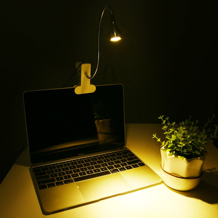 3W 360 Degree Rotation USB Metal Flexible Neck LED Light with Switch & Clip (Warm White Light Silver) 3W 360 Degree Rotation USB Metal Flexible Neck LED Light with Switch & Clip (Warm White Light Silver)