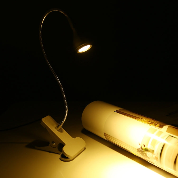 3W 360 Degree Rotation USB Metal Flexible Neck LED Light with Switch & Clip (Warm White Light Silver) 3W 360 Degree Rotation USB Metal Flexible Neck LED Light with Switch & Clip (Warm White Light Silver)
