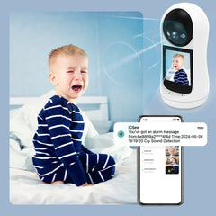 4MP 2K PTZ Wifi Camera Video Call with 2.8 Inch IPS Screen Baby Cry Sound Detection Security IP Camera 3MP Baby Monitor iCSee