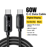 Essager 100W USB Type C Cable 5A PD Fast Charging Wire Cord For Macbook iPad iPhone 16 15Pro Samsung Xiaomi Digital Display Wire