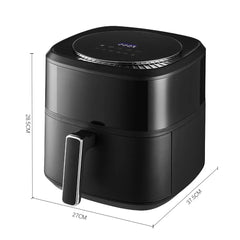 KOMORE 6L Air Fryer with Smart Touch Display & Non-stick Basket & 60 Minutes Timer & 80°C-200°C Adjustable Temperature