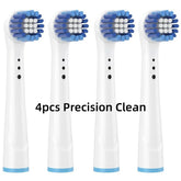 4/8PCS Replacement Brush Heads for Oral B Electric Toothbrushes Floss Cross Action 3D Pro White Precision Standard Daily Clean