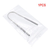 Oral Tongue Cleaner Stainless Steel U Type Tongue Scraper Brush Cleaning Coated Tongue Toothbrush Oral Hygiene Care Tools