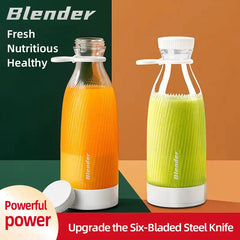 500ML Portable Blender Electric Juicer Fruit Mixers USB Rechargeable Blender juice Cup Bottle 6 Blades