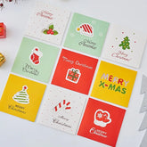 12/16/24 PCS Random Christmas Greeting Card Kids Mini Blessing Greeting Cards Envelope New Year Postcard Gift Card Xmas Party