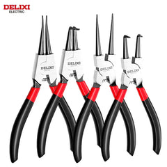 DELIXI ELECTRIC 5-In Circlip Pliers,Needle nose Pliers,Retaining Ring Pliers,for Removing Installing Puller Locking Rings Shafts