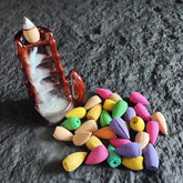 20 pcs Natural Indian Cone Insence Lavender Waterfall Reflux Tower Incense for Backflow Burner Home Tea Room Hotel Fragrance