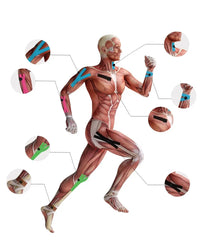 Tapes Kinesio Elastic Bandage Knee Pads Tapes Kinesiology Support Pads Locking Sports Self-Adhesive Venda Kinesiotape Bandage 