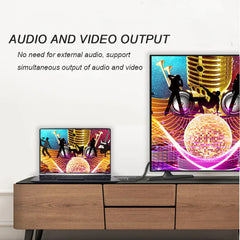 4K DisplayPort to HDMI-compatible Adapter Male DP to Female HDMI-Compatible Cable Converter Video Audio For HDTV PC Projector