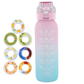 1000ML Air Flavored Water Bottle Sports Scented Water Bottle 0 Sugar Flavors Ring Water Cup With 7 Flavor Rods For Outdoor