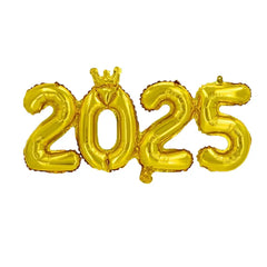 1pc 16inch Connection Crown 2025 Number Foil Balloons New Year 2025 Decoration Christmas Decorations For Home Navidad 2024