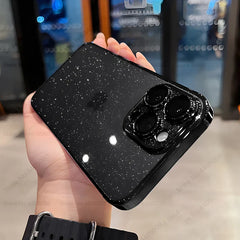 Luxury Clear Electroplated Glitter Cases For iPhone 12 13 14 15 Pro Max 15 Plus Plating Transparent Case Shockproof Hard Cover