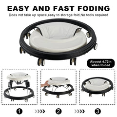 Baby Walker, Foldable Multi-Function Anti-Rollover Walker with Brake Design,5 Level Height Adjustable, Baby Walkers