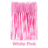 ANNAFRIS 50Pcs Disposable Eyelash Brush Soft Head Crystal Eyebrow Brush Lash Extension Brush Mascara Wand Makeup Tool