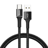Baseus LED USB Type C Cable For Xiaomi 13 Redmi Realme POCO Fast Charging Wire Cord USB-C Charger Mobile Phone USBC Type-C Cable