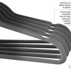 10pcs Flocking Clothes HangersThin High Quality Suits for Clothes Jackets Shirts Pants Coats Home Organizer organizador de ropa