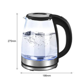 1.8L Electric Kettle 1500-1800W Glass Tea Kettle Water Boiler 220V Auto Shut-Off Electric Kettle Home Kitchen Appliances
