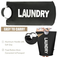 82L Dirty Clothes Basket Large Capacity Foldable Laundry Basket Clothes Storage Basket Multifunction for Laundry Room Dorm