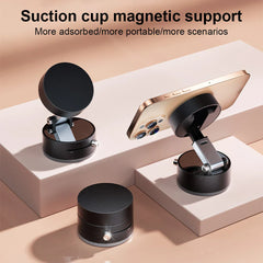 Mini Vacuum Double Side Magnetic Suction Cup Phone Holder Foldable Suction Cup Car Navigation Bracket for iPhone 16 15 Samsung