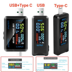 10 in 1 USB Tester DC Digital Voltmeter Amperimetro Current Voltage Meter Volt Ammeter Detector Power Bank Charger Indicator