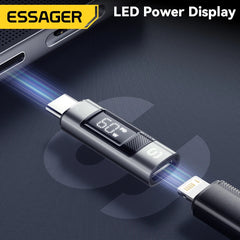 Essager Type C to Lighting OTG Adapter Digital Display Fast Charging Type-C Female To Lightning Male Connector For iPhone 15 14