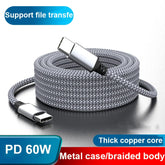 60W Type C To Type C 1M 2M 3M 5M 8M Cable PD Fast Charger Data Cable For IPhone 15 Macbook Xiaomi Samsung Camera Extension Cable