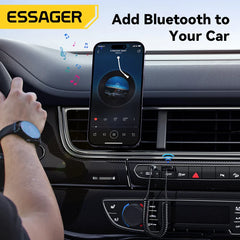 Essager USB Bluetooth 5.0 Receiver Aux Bluetooth Adapter For Car 3.5mm Jack Speaker Auto Handfree Car Audio Music Transmitter