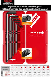 DELIXI ELECTRIC Allen Key Set,Allen Hex WrenchScrewdriverBox-packed Set,SleevUniversal Torque Long Metric,for VehicleMaintenance