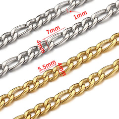 1meter Stainless Steel Necklace Chain for Jewelry Making DIY 1:3 NK Rolo Cable Link Curb Chains Thick Chain Bracelet Accessories