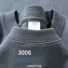 300g Cotton T Shirts Men Short Sleeved Heavyweight Summer Round Neck Loose Breathable Shirt for Men Women Basic Tee