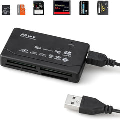 All In One Memory Card Reader USB External Cardreader SD SDHC Mini Micro M2 MMC XD CF Reader For MP3, Digital Camera