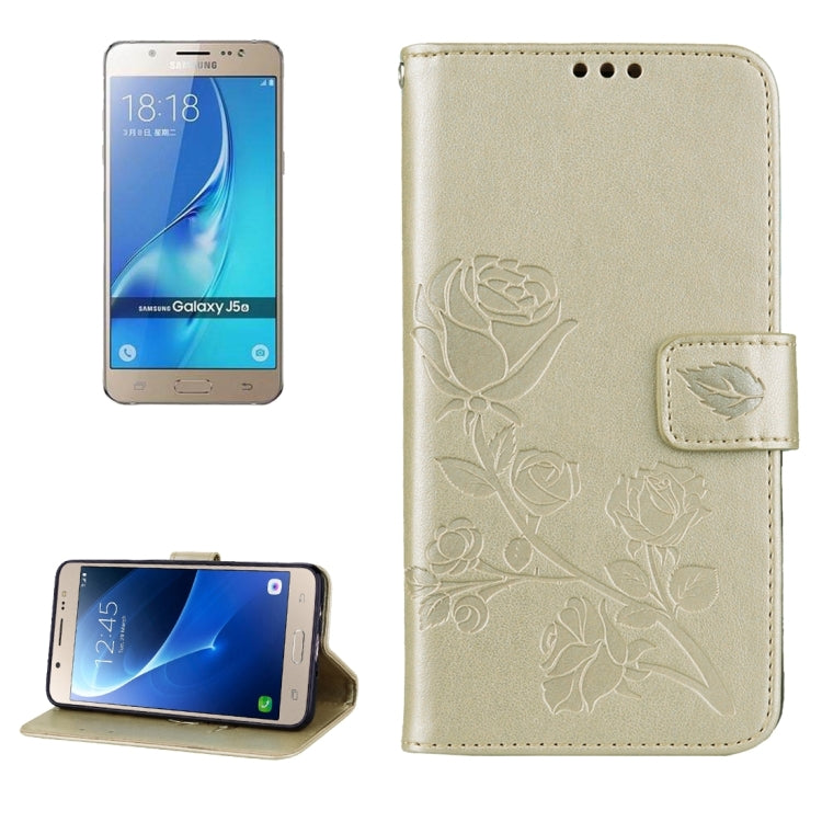 For Galaxy J5 (2016) / J510 Roses Pressed Flowers Pattern Flip Leather Case with Holder & Card Slots & Wallet For Galaxy J5 (2016) / J510 Roses Pressed Flowers Pattern Flip Leather Case with Holder & Card Slots & Wallet