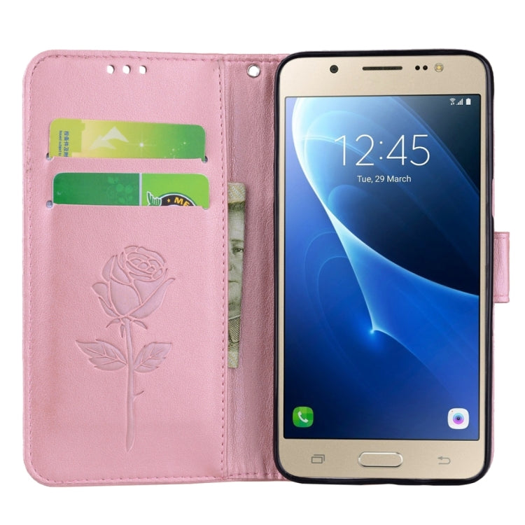 For Galaxy J5 (2016) / J510 Roses Pressed Flowers Pattern Flip Leather Case with Holder & Card Slots & Wallet For Galaxy J5 (2016) / J510 Roses Pressed Flowers Pattern Flip Leather Case with Holder & Card Slots & Wallet