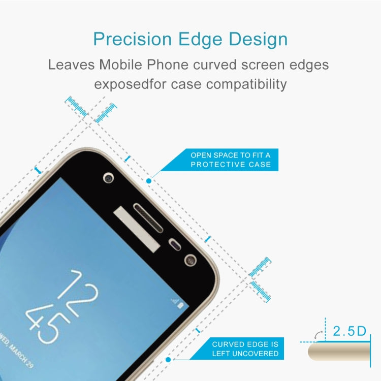 For Galaxy J3 (2017) (EU Version) 0.26mm 9H Surface Hardness 2.5D Curved Silk-screen Full Screen Tempered Glass Screen Protector, For Galaxy J3 (2017) (EU Version) For Galaxy J3 (2017) (EU Version) 0.26mm 9H Surface Hardness 2.5D Curved Silk-screen Full Screen Tempered Glass Screen Protector, For Galaxy J3 (2017) (EU Version)