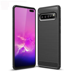 Funda de TPU de fibra de carbono con textura cepillada para Galaxy S10 5G, para Galaxy S10 5G, para Samsung Galaxy S10 5G