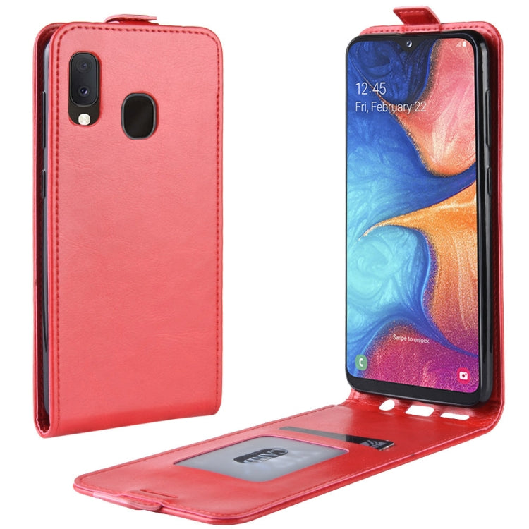 R64 Texture Vertical Flip Leather Case for Galaxy A20e , with Card Slots & Photo Frame R64 Texture Vertical Flip Leather Case for Galaxy A20e , with Card Slots & Photo Frame