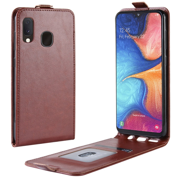 R64 Texture Vertical Flip Leather Case for Galaxy A20e , with Card Slots & Photo Frame R64 Texture Vertical Flip Leather Case for Galaxy A20e , with Card Slots & Photo Frame