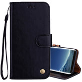 For Samsung Galaxy S8 + Business Style Oil Wax Texture Horizontal Flip Leather Case with Holder & Card Slots & Wallet