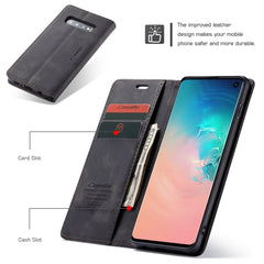 CaseMe-013 Multifunctional Retro Frosted Horizontal Flip Leather Case for Galaxy S10, with Card Slot & Holder & Wallet, For Galaxy S10