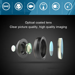 APEXEL APL-DG6V2 6 in 1 Universal Externes 2X Telefon + 210 Grad Fisheye + 15X Makro + 120 Grad Weitwinkel + CPL + Sternfilterobjektiv