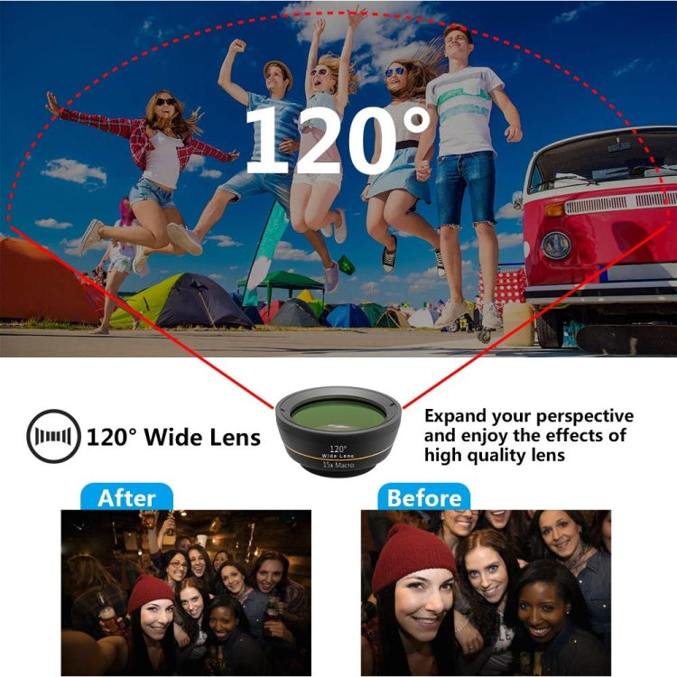 APEXEL APL-DG6V2 6 in 1 Universal Externes 2X Telefon + 210 Grad Fisheye + 15X Makro + 120 Grad Weitwinkel + CPL + Sternfilterobjektiv APEXEL APL-DG6V2 6 in 1 Universal Externes 2X Telefon + 210 Grad Fisheye + 15X Makro + 120 Grad Weitwinkel + CPL + Sternfilterobjektiv