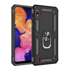 Funda protectora de TPU + PC a prueba de golpes Armor para Galaxy A10, con soporte giratorio de 360 grados, para Galaxy A10