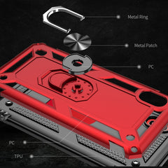 Funda protectora de TPU + PC a prueba de golpes Armor para Galaxy A10, con soporte giratorio de 360 grados, para Galaxy A10