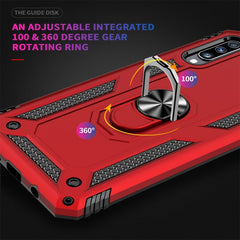 Funda protectora de TPU + PC a prueba de golpes Armor para Galaxy A70, con soporte giratorio de 360 grados, para Galaxy A70