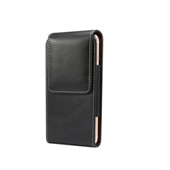 Men Lambskin Texture Multi-functional Universal Mobile Phone Waist Pack Leather Case for 6.3 Inch or Below Smartphones