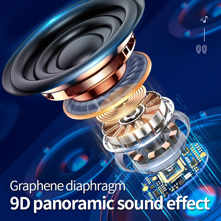 Auriculares inalámbricos Bluetooth 5.0 TWS con pantalla táctil digital y estuche de carga, C1, con chimenea circular Auriculares inalámbricos Bluetooth 5.0 TWS con pantalla táctil digital y estuche de carga, C1, con chimenea circular